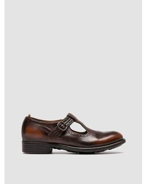 Officine Creative Calixte 071 Leather T-Bar Shoes - White