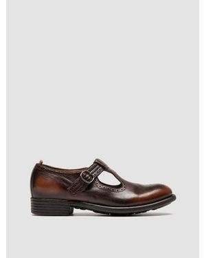 Officine Creative Calixte 071 Leather T-Bar Shoes - White