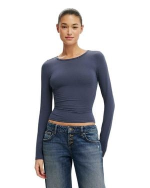 Cotton On Everyday Smooth Long Sleeve - Blue