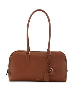 Tom Ford Small Leather Bowling Bag - Brown