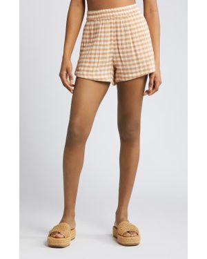 Rip Curl Premium Surf Check Cotton Shorts - Natural