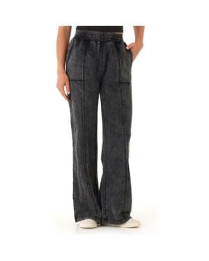 Threads For Thought Hester Mineral Wash Wide Leg Pant - Black