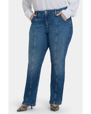 NYDJ Billie Seamed High Waist Mini Bootcut Jeans - Blue