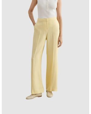 Hobbs Adalee High-Waist Linen Pants - Yellow
