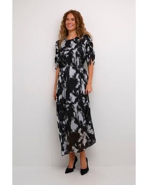 Kaffe Kalifa Chiffon Half Sleeves Maxi Dress - Multicolor