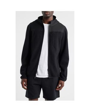 Zella Full Zip Grid Fleece Jacket - Black