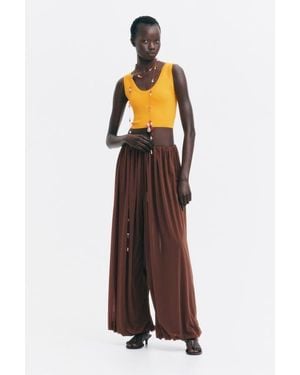 H&M Cropped Fine-Knit Vest Top - Orange