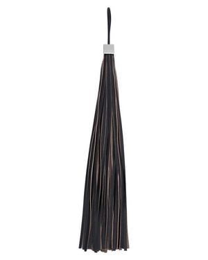 Mango Leather Fringe Key Chain - Blue