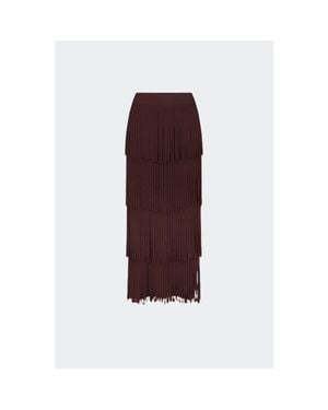 Simon Miller Za Za Knit Fringe Skirt - Purple