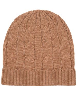 Polo Ralph Lauren Cashmere Cable Beanie - Brown