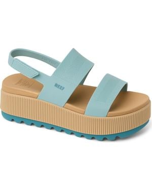 Reef Water Vista Platform Slingback Sandal - Blue