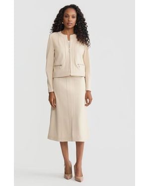 Misook Heritage Luxestretch Ponte Sport Jacket - Natural