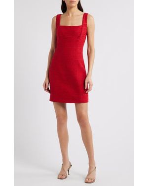 Kobi Halperin Rue Tweed Sheath Minidress - Red