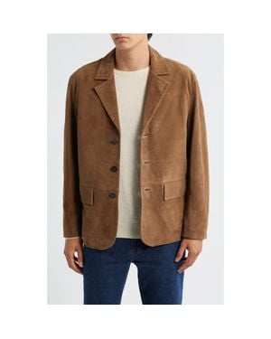 FRAME Suede Blazer - Brown