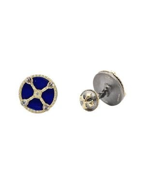 Armenta Diamond & Sapphire Royal Cuff Links - Blue