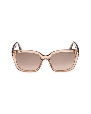 Tom Ford Haylay 53Mm Square Sunglasses (Nordstrom Exclusive) - Pink