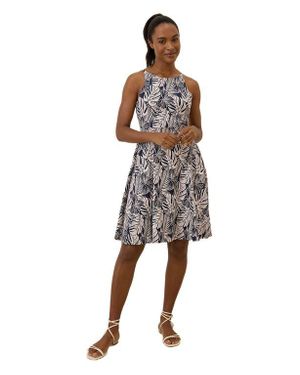 Pact Organic Cotton Fit & Flare Twist Back Dress in Natural | Lyst Pact Organic Cotton Fit & Flare Twist Back Dress in Natural | Lyst