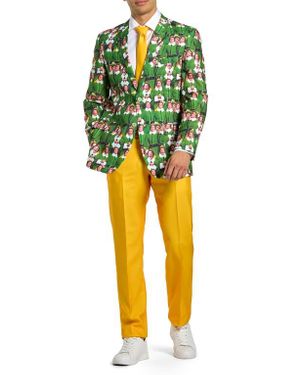 Opposuits 'Elf' Movie Print Two-Piece Suit & Tie - Yellow