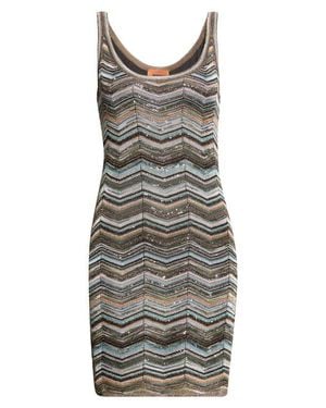 Missoni Sequin Metallic Jacquard Sweater Dress - Gray