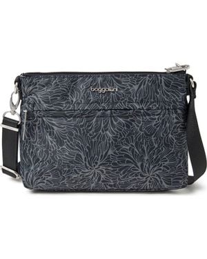 Baggallini Securtex Classic Anti-Theft Memento Crossbody Bag - Gray