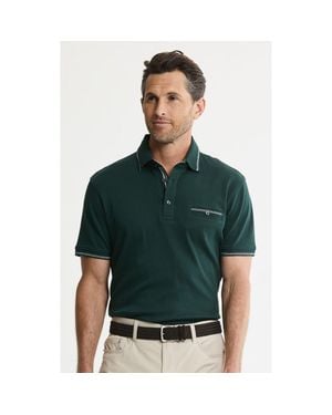 Jachs New York Cotton Interlock Polo - Green