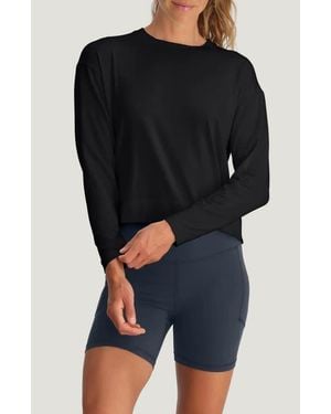 Free Fly Shade Crossover Long Sleeve Top - Black