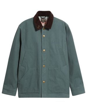 Dark Seas Wrightwood Lined Cotton Canvas Barn Coat - Green