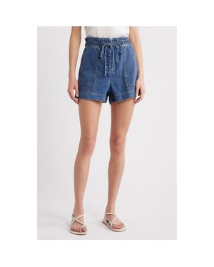 Rails Foster Paperbag Denim Shorts - Blue
