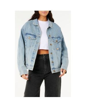 Rip Curl Cruisin Oversize Denim Jacket - Blue