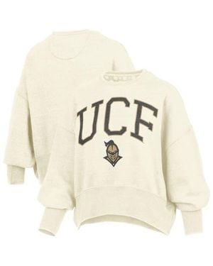 Pressbox Ucf Knights Oversized Waist-Length Crewneck Sweatshirt - White