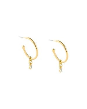 Fosterie Gem Hoop Earrings - Metallic
