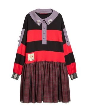 Chopova Lowena Barkie Rugby Dress - Red