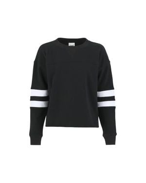 Lezat Gilda Organic Cotton Varsity Sweatshirt - Black