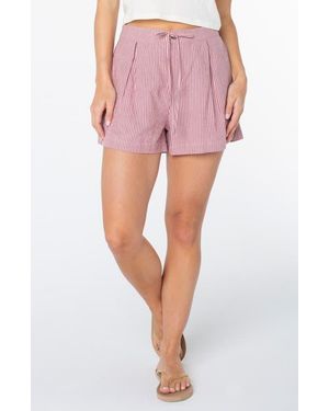 Roxy Mavericks Striped Trouser Shorts - Pink