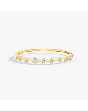 Everlee Spaced Multi-Shape Lab Diamond Bangle - Metallic