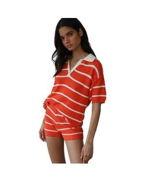 Callaghan Doris Oversized Polo - Red