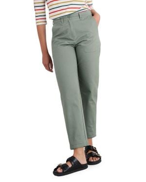 Seasalt Cornwall Mor Path Organic Cotton Ankle Straight Leg Pants - Green