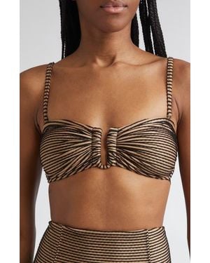 Ulla Johnson Santorini Scalloped Bikini Top - Black