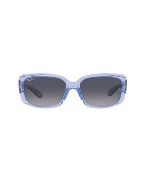 Ray-Ban 55Mm Gradient Polarized Pillow Sunglasses - Blue