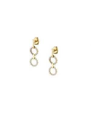 Michael M Two Ring Cloud Drop Earrings - Metallic