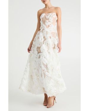 HELSI Olivia Embellished Strapless Maxi Cocktail Dress - White
