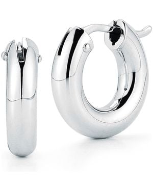 Roberto Coin Huggie Hoop Earrings - White