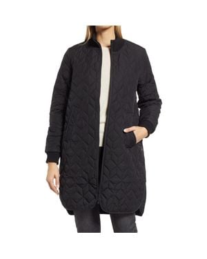 Ilse Jacobsen Isle Jacobsen Long Quilted Jacket - Black