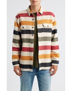 Pendleton Driftwood Stripe Chamois Button-Up Shirt - Multicolor