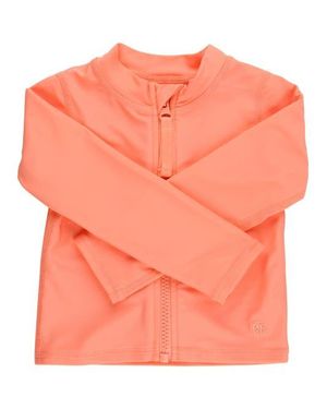 RuggedButts Long Sleeve Full Zip Rash Guard - Orange