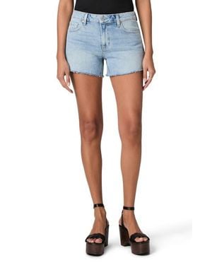 PAIGE Dylan Raw Hem Shorts - Blue