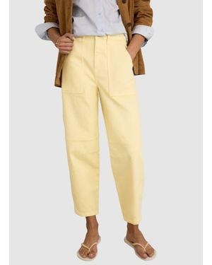 Baukjen Reece Stretch Barrel Leg Cargo Jeans - Yellow