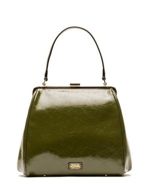 Frances Valentine Katherine Frame Leather Handbag - Green