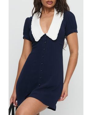 Princess Polly Fabiola Collared Minidress - Blue
