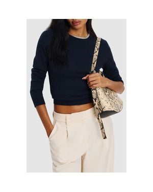 Reformation Lian Crewneck Cashmere Sweater - Blue